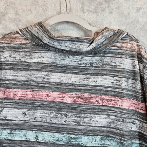 CJ Banks Womens 2X Striped Pullover Tunic Top With Half-Zip Neck Pockets casual - Picture 8 of 15